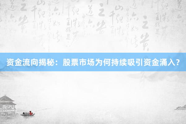 资金流向揭秘：股票市场为何持续吸引资金涌入？