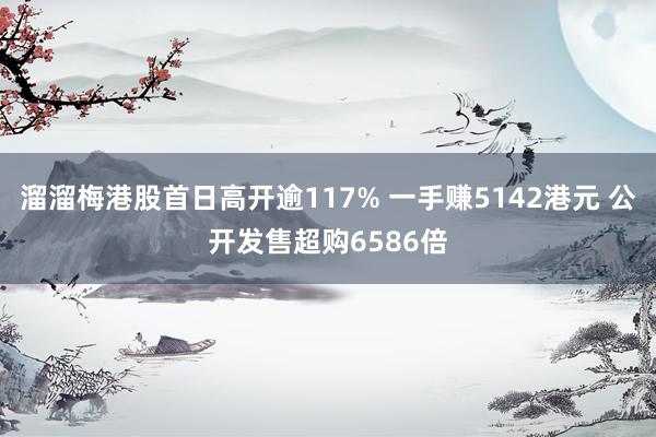 溜溜梅港股首日高开逾117% 一手赚5142港元 公开发售超购6586倍