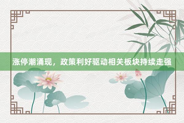涨停潮涌现，政策利好驱动相关板块持续走强