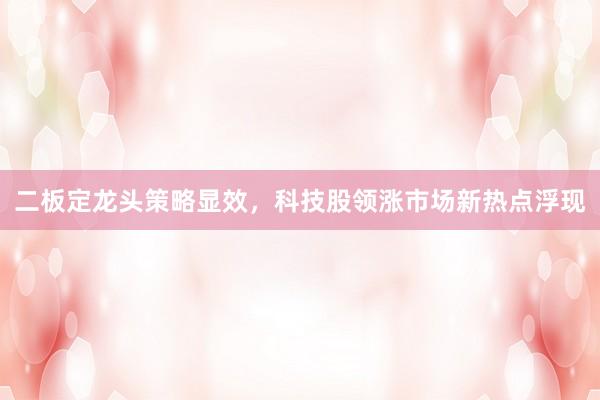 二板定龙头策略显效，科技股领涨市场新热点浮现