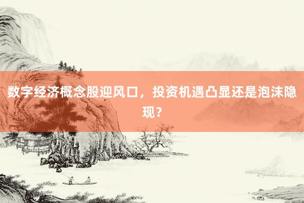 数字经济概念股迎风口，投资机遇凸显还是泡沫隐现？