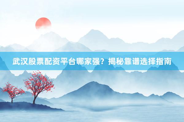 武汉股票配资平台哪家强？揭秘靠谱选择指南