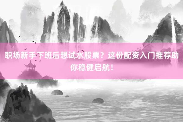 职场新手下班后想试水股票？这份配资入门推荐助你稳健启航！